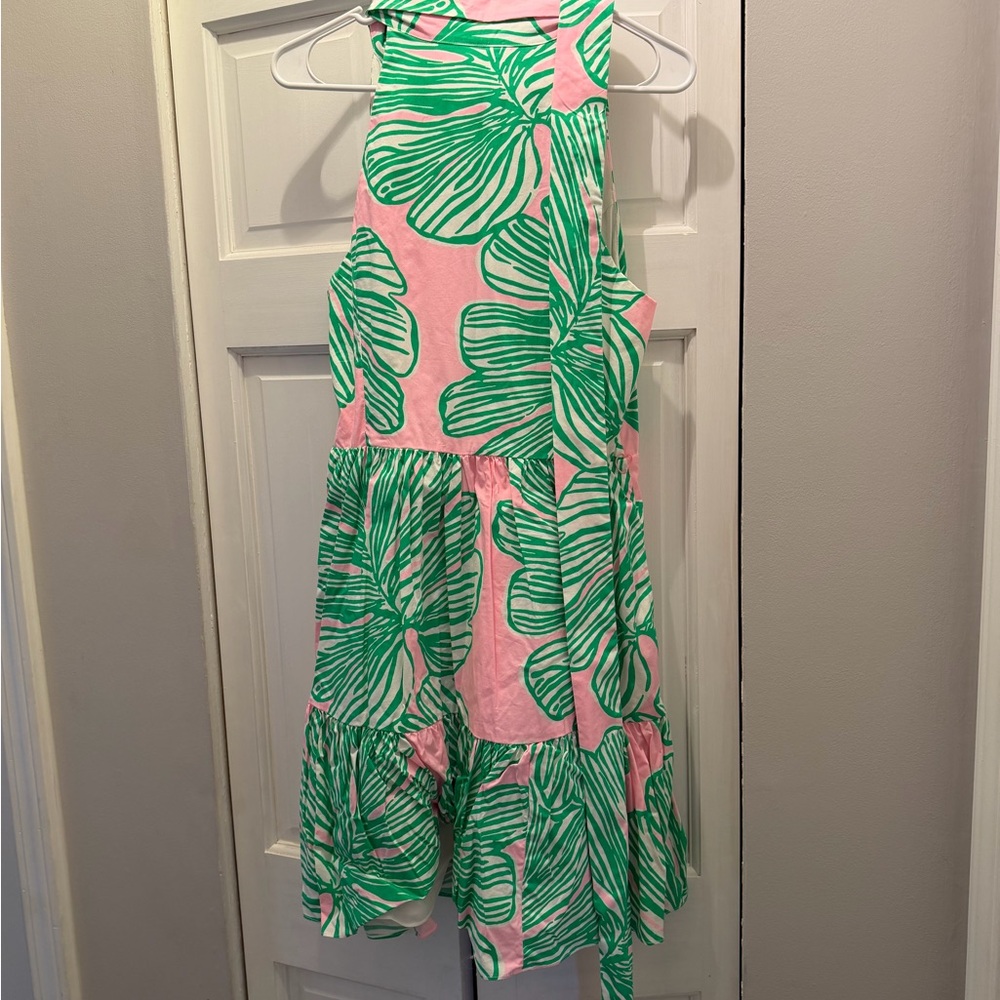 LILLY PULITZER TRISHA STRETCH SHIRTDRESS SIZE 8 WHO LET THE FRONDS OUT EXCELLENT - Picture 11 of 14